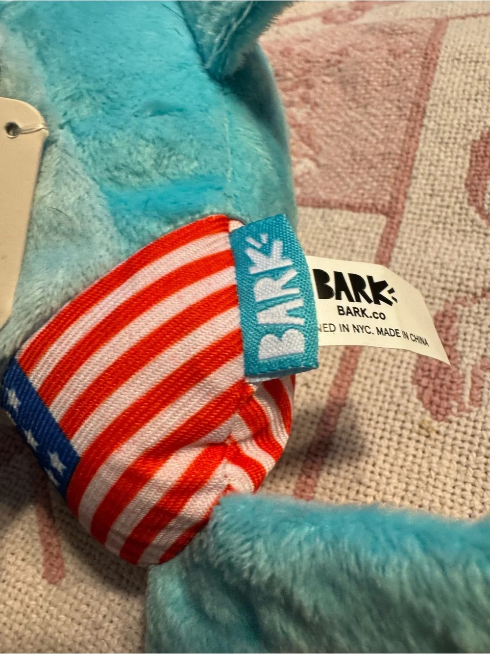 Bark Box Fourth of Jawly Jake M Dog Toy NEW squeaky shark crinkles